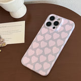 Fashion Love Heart Pattern Phone Case For iPhone 11 12 13 14 15 16 Pro Max X XR XS Max 7 8 Plus Shockproof Soft Back Cover Coque