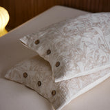 2 Pcs Class A  Linen Cotton Pillow Cases Wabi-sabi Aesthetic Beige Pillowcase for Bed Skin-friendly Bed Sleep Pillow Cover 48x74