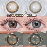14.5mm Contact Lenses With Diopters Makeup Brown/Gray/Black Colored Eye Contacts 6 Months