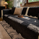 French Vintage Velvet  L Shape Sofa Cover, 3 Seater, Soft Plush Couch Slip Covers, Non Slip Quilted Furniture Protectors