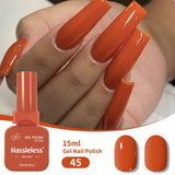 Single-use gel nail polish, classic colors, semi-permanent, removeable by soaking or LED polish, suitable for home and salon use
