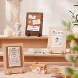 Rustic Wooden Tabletop Display Stand, Multi-Purpose Holder for Playing Cards, Kids Artworks, Dessert Menus & Street Vendor Stall
