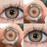 1 Pair Fashion Colored Contact Lenses Popular Natural Gray Brown Beauty Pupils Blue Eyes Lens Yearly Blue Eyes Contact