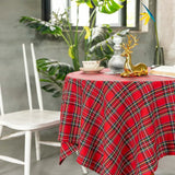 Christmas Plaid tablecloth Rectangular Red Checkered Xmas Table Cover Vintage Dining Table Cloth For Home Living Room Decoration