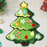 Christmas Tree Home Rugs Bedroom Rug Carpet Floor Mat Entrance Door Bedroom Bath Toilet Anti Slip Mats Imitation Cashmere Carpet