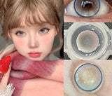 1 Pair New Colored Contacts Lenses Fashion Blue Lense - 0.00 To - 8.00 Diopter Lenses High Quality Cute Beautiful Pupils