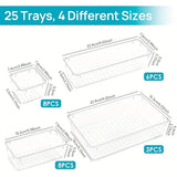 Multifunctional Transparent Drawer Organizer Set (4/8/13/25/28-Piece Sets) — For Storing Cosmetics, Jewelry, and Office Supplies