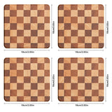 Creative Chessboard Cup Mat Solid Wood Tea Mat Dessert Cake Mini Tray Coffee Coaster Kung Fu Tea Cup Holder Tea Set Accessories