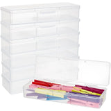 Rectangular Plastic Storage Box with Ventilation Grille for Model Making Handicrafts Sewing Tools Organization Clear Plastic Box