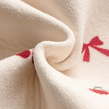 Lovely Floral Print Wavy Edge Sofa Cushion Thick Plush Warm Sofa Cover for Autumn Winter Elegant Sectional Anti Slip Home Decor