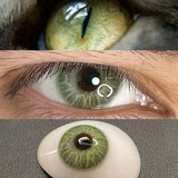 2pcs/1pair Green Iris Colored Contact Lenses Coloured Softlens