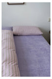 Thiened Milk Velvet Bedding Set Winter Warm Double-Sided Fce Duvet Cover Purple Velvet Bedding Kit for Cold Weather