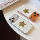 Mirror stars imd back cover for iphone 16 17 pro max 13 14 15 promax cartoon lovely phone case conque