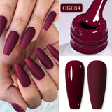 10ml Purple Red Series Gel Nail Polish Winter Dark Purple Nail Art Varnish Semi Permanent Soak Off UV LED Gel