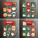 Festive Christmas Fridge Magnets Cartoon Santa Snowman Reindeer Magnets Refrigerator Decor Holiday Home Decorations