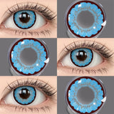 Eye Eyes Color Contacts Colored Contact Lenses Lens Small Pupil Enlarging Cosplay Blue Soft 2Pcs 1 Year Use