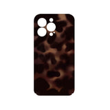 Korean Dark Red Leopard Print Art Case for IPHONE 16 ProMax 15 14 13 12 11 PRO Plus Acrylic TPU Two in One Magnetic Phone Cases