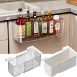 Transparent/White Cabinet Door Storage Basket Retractable Hanging/Free-standing Onion Storage Box Space Saving Multifunctional