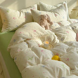 Romantic Dry Flowing Sand Full Cotton Double Layered Bedding Set 4-Piece Spring Soft Naked Sp Bed Canopy Sle