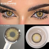 2Pcs Color Contact Lenses for Eye Natural Blue Contact Lenses Brown Pupils Beauty Gray Lenses Yearly Green Eye Contacts