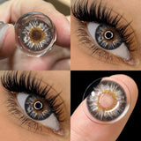 1Pair Colored Contact Lenses for Eyes Natural Lenses Colorcon Cleopatra Lenses Yearly Beauty Green Eye Contacts Lens