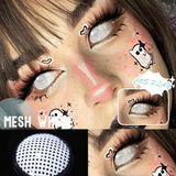 Anime Cosplay Colored Contact Lenses 2pcs Block Blind White&Black Contact Lens Yearly Pupil-Enlarging for Eyes Makeup