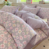 Pure Cotton Bedding Set Four Piece Bed Sheet Set Comforter Set Single Double  Bed Quilt Cover Rural Style Floral Bed Linens