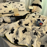 Summer Cool Quilt Comforter Ins Soft Glutinous Wrinkled Yarn  Cartoon Fun Washable Quilt Air Conditioning Quilt