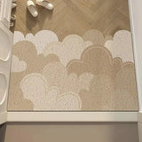 Durable Entrance Mat with Mountain/Wave Design Non-slip Easy-to-Clean Pad for Home Foyer Entrance & Indoor Floors