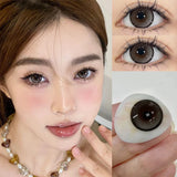 1 Pair 0~-8.00 Myopia Lenses Colored Contact Lenses with Degree High Quality Natural and Beautiful Pupils New Soft Lenses