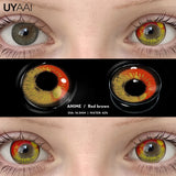 Cosplay Colored Contact Lenses 1 Year 2pcs Crazy Red Contact Lenses Anime Black Eye Lenses Halloween Beauty Makeup Lens