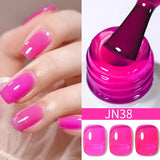 10ml Red Series Gel Nail Polish Winter Dark Red Glitter Nail Art Varnish Semi Permanent Soak Off UV LED Gel