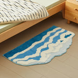 Soft Tufting Scenic Bathroom Mat Ocean Wave Bedroom Carpet Anti-slip Rug Doormat Foot Dry Tidy Pad Aesthetic Home Room Decor