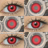 Crazy Halloween Cosplay Anime white Color Contact Lenses for Eyes red Beauty Pupils Role Playing Party Yearly use