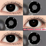 Eye Eyes Color Contacts Colored Contact Lenses Lens Small Pupil Cosmetics Cosplay Black 2Pcs 12 Months 1 Year Yearly Use