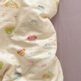 100% Cotton Bedding Set Cartoon Cute Animals Duvet Cover Set Bed Linen Flat Sheets Set 2 Pillowcases Single Double Queen Size