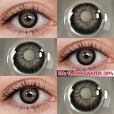 Eye Eyes Color Contacts Colored Contact Lenses Lens Small Pupil Cosmetics Cosplay Black 2Pcs 12 Months 1 Year Yearly Use