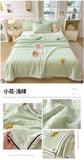 Summer Thin Quilt Ins Girl Bow Seersucker Washed Cotton Summer Quilt Single Dormitory Air Conditioner Blanket Machine Washable