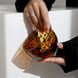 Amber Leopard Print Glass Cups Bowls Set Retro Drinking Glasses Beer Mugs Vintage Salad Dessert Cereal Bowl Creative  Glassware