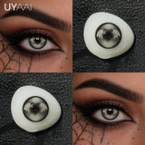2PCS Cosplay Contact Lenses Little Devil Contacts Halloween Color Contact Lens Crazy White Eye Lenses Anime Make Up Lenses