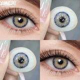 2Pcs NEW Colored Contact Lenses Large Diameter 14.5mm Brown Blue Beauty Pupils Gray Eyes Makeup Lens Fast Shiping