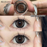 1 Pair Big Eyes Black Lenses Korean Natural Lenses Yearly Color Contact Lenses Eyes with Gray Beautiful Pupil Lentes