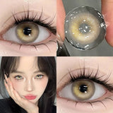 New Colorld Contact Lenses for Eyes Fashion Natural Brown Soft Lenses Blue Eyes Beautiful Pupils Yearly Use