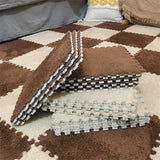 Plush Modular Area Rug Set Thick Anti-Bump Bedroom Bedside Square Crawling Mat Hand Wash Only Room Decor