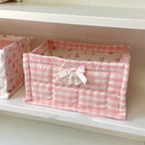 Original Korean Imported Quilted Storage Basket Desktop Good Item Storage Cute Storage Frame