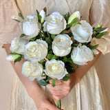 30 Simulated Roses Realistic Touch with Fake Flowers Valentine's Day DIY Wedding Party Home Decoration Pink Rose Eternal Flower