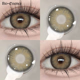 Contact Lenses Natural Brown Colored Pupils Cosmetic Grey Lenses Green Lens Yearly for Daily Party