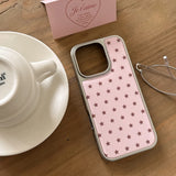 Cute Electroplated Frame Stars Pattern Pink Phone Case for IPhone 16 15 14 17 Pro Max 13 Shockproof Protective Soft Back Cover