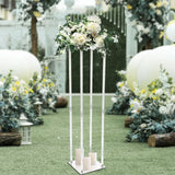 100cm Large Acrylic Flower Stand][Modern Wedding Geometric Vase Column] 25x25x100cm Rectangular Table Centerpiece for Wedding