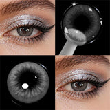 Colored Contact Lenses Black Gray Day Brown Color Contacts Eye Lens Eyes Half Year 2Pcs